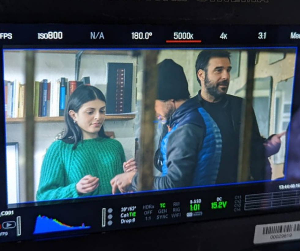 Camilla Gattuso sul set de 